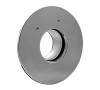 LANZZAS Extension de tube à granulés avec rosace murale de 100 mm de diamètre à 150 mm - Non laquée - Tube de poêle à granulés