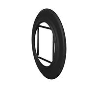 LANZZAS Rosace murale pour tuyau de poêle - Avec ressorts de tension - Diamètre nominal : 150 mm - Couleur : noir métallisé - D'autres tuyaux de notre gamme sont disponibles ici