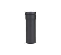 LANZZAS Tube à pellets de 250 mm, tube de rallonge de diamètre DN Ø 80 mm, de couleur noir. Incl. lèvre d'étanchéité en silicone