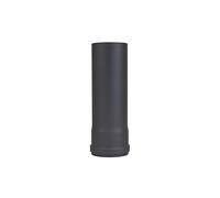 LANZZAS Tube à pellets de 250 mm, tube de rallonge de diamètre DN Ø 80 mm, de couleur noir. Incl. lèvre d'étanchéité en silicone