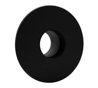 LANZZAS Tuyau de poêle à granulés avec rosace murale de Ø 80 mm à Ø 130 mm - Couleur : noir | Tuyau de poêle à granulés