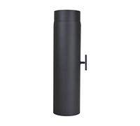 LANZZAS Tuyau de poêle de 500 mm avec papillon - Diamètre DN 130 mm - Couleur : gris fonte - D'autres tuyaux de notre gamme sont disponibles ici.
