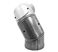 LANZZAS Tuyau de poêle multi-coude, réglable sur 4 positions, avec porte, diamètre : 160 mm, non laqué