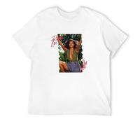 LAO CHEN PI Juster Diana Ross Single Concert Men Short Sleeve T-Shirt White XXL