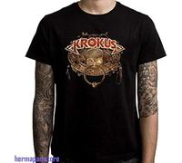 LAO CHEN PI Krokus Hoodoo Heavey Metal Band Legend Men's T Shirt Black XL