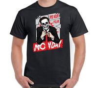 LAO CHEN PI Ready for Monday Mens Funny I Hate Work T Shirt Office Tradesman Skull Skeleton Black XL
