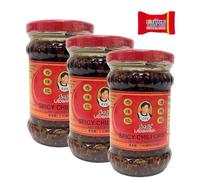 Lao Gan Ma Crispy Chilli à l'huile 210 g x 3 piments croustillants à l'huile épicée, Trinovi