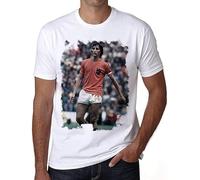 LAO-WANG Street T-Shirt Johan Cruyff Mens White Gift Men Black XXL