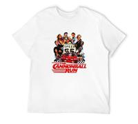 LAO-WANG Trendy T-Shirt Cannonball Run Retro 1980S Movie Comedy Burt Reynolds Race Movie Black L