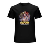 LAO-WANG Trendy T-Shirt Creepshow HalloweenVintage Vintage Gift for Men Women Funny Cotton Black L