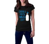 LAO-ZHANG Drinka Pinta Milka Day Drink Milk T-Shirt Tony Hancock Blue Tits Milk Radio Shirt Mens Women T Shirt L