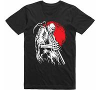 LAO-ZHANG Grim Reaper Halloween Costume Design 100% Cotton T Shirt S