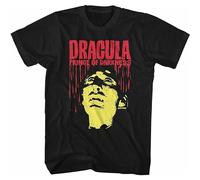 LAO-ZHANG Hammer Horror Dracula P.O.D Front Print Mens T-Shirt Black Unisex Shirt 3XL