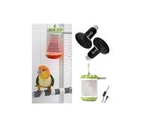 LAOA Chauffage pour cage à oiseaux pour perruches, poules, perroquets - Douille thermostatique, lampe sans lumière avec 2 ampoules