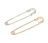 LAOAYI Grandes Épingles de Sûreté Grosse Épingle à Nourrice Pins Goupilles Sécurité pour Les Vêtements Couvertures Jupes Étoffes Broche Travaux Couture et Bricolage - 20 Pièces (Argent & Or) TU