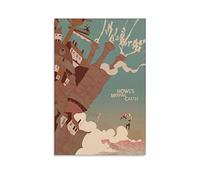 LAOAYI Impression sur toile représentant un château ambulant de Howl's en 9 - Décoration de chambre à coucher, de sport, de bureau, de chambre - 40 x 60 cm, 16x24inchs(40x60cm)