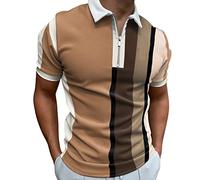 LAOFU Polo Manches Courtes Homme Hauts Printemps Été Streetwear Imprimé Grande Taille Col Zippe Mode Casual Vintage Tops Décontractés Sport Tee Shirt Confort Chic Golf Pas Cher Beau T-Shirt