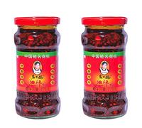 Laoganma Lot de 2 paquets de cacahuètes à l'huile de piment 275 g