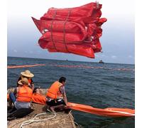 Laohucai Barrage Flottant Anti-Pollution en PVC, réutilisable, pour Lacs, milieux Marins, rivières et Ports, pour Intercepter Les débris de Surface, Orange(L-20M,H-110cm)