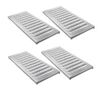 Laohucai Grille de Drainage en Acier Inoxydable, grilles de Drainage pour Cuisines commerciales, Lot de 4 grilles de Drainage extérieures Robustes de L58cm,pour Jardins,fermes(Silver,W35cm/13.78in)