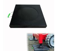 Laohucai Patin de stabilisation Robuste pour Grue, Patins de vérin carrés pour Camping-Car avec rainures antidérapantes circulaires, pour Grue, dépanneuse, Camion(20x20x1.6/50x50x4cm)