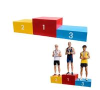 Laohucai Podium des vainqueurs 3 pièces, empilable, en Acier épais, avec Affichage 1 2 3, pour Les événements Sportifs, Tous Niveaux confondus athlétisme, compétitions scientifiques(1.65m)