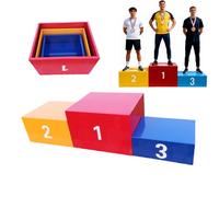 Laohucai Podium empilable en métal Robuste 3 pièces pour Les vainqueurs 1er, 2e et 3e Places, Idéal pour Les compétitions Sportives Scolaires d'athlétisme et Les remises de Prix(1.95m)