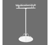 Laohucai Portant à vêtements Rond Rotatif, Robuste et Portable, idéal pour Les Chambres et Les boutiques(White)
