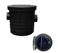 Laohucai Séparateur de Graisses Professionnel, en Plastique épais, 6,6/10,56 GPM, à Installer sous l'évier pour la Maison, Les hôtels et Les Restaurants. Entrée latérale, Noir(Dia 7.5cm,31.5x38cm)