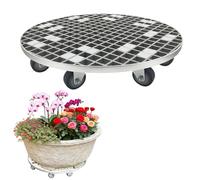 Laohucai Support pour Plantes Roulant Robuste avec Roues verrouillables, Chariot Rond Robuste pour Plantes en Pot, idéal pour l'intérieur et l'extérieur, pour terrasses, Jardins et balcons(51x51cm)