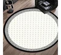 Laohucai Tapis Chauffant d'intérieur, Grand Format, Rond | Surface imperméable, protection contre la surchauffe, idéal pour le salon, la chambre, le Pilates et le fitness(C,200x200cm)