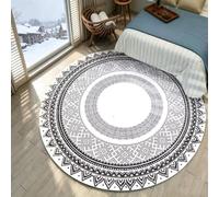 Laohucai Tapis Chauffant Rond Extra Large | Chauffe-pieds électrique radiant avec température réglable et minuterie, pour la maison, la chambre ou le bureau(A,140x140cm)