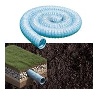 Laohucai Tuyau de Drainage français perforé, Flexible de 15 cm de diamètre, en Tissu Non tissé ondulé pour la Gestion des eaux souterraines et Les Jardins paysagers(86ft(26.2m))