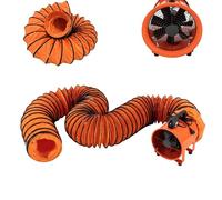 Laohucai Ventilateur utilitaire portable haute vitesse, gaine d'extraction robuste pour sous-sols, ateliers, entrepôts et espaces confinés(20cm,3m)