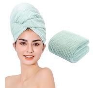 Laojbaba Serviette de séchage Ultra absorbante en Microfibre pour Tous Les Types de Cheveux, 50,8 x 101,6 cm, Vert (1 pièce)
