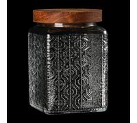 LAOJU Bocal en Verre Avec Couvercles Hermétiques Bocaux de Conservation 750ML Pot Rangement à Épices Cuisine pour Céréales Biscuits Grains Café, Transparent, (LJ1BLFPUK)