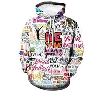 LAOLIUSN Sweat à capuche hipster hip-hop urbain graffiti street art pull amusant pour homme, rose, XX-Large