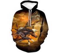 LAOLIUSN Sweat à capuche tigre pour homme - Thème animal - Sweat à capuche graphique réaliste, jaune, X-Large