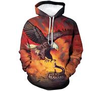 LAOLIUSN Sweat à capuche tigre pour homme - Thème animal - Sweat à capuche graphique réaliste, Orange, Medium
