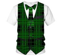 LAOLIUSN T-shirts de smoking pour homme - Costume Tux et cravate - T-shirt cadeau, turquoise, XX-Large