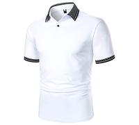 LAOLUO Polo Bicolore Polo sur Mesure Vetements Rugby Polos Hommes Marque de Polo Homme Polo Manche Courte Femme Polo Luxe fit Polo Polo Pas Cher Homme Polo Sapeur Pompier Polo Slip Polo zippé