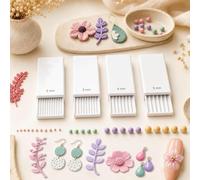 LaoSShu Outil de Fabricant de Boules de Gel d'argile d'impression 3D, Rouleau de Perles d'art d'ongles pour Fleurs de Gel 3D, Rouleau de Boules d'argile de polymère 2mm - 5mm Shaper de sphère(White)