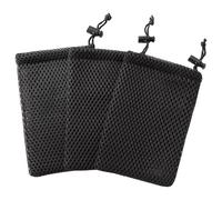 LaoSShu Sac à cordon en maille de nylon de 5 pièces,5 x 3,5 pouces de petite poche de stockage Sacs à corde for couteur de chargeur,organisateur de kit de voyage for bijoux de rouge à lèvres