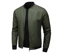 LAOSU Blouson Homme Veste Hiver Automne,Veste Style Universitaire Homme,Doudoune Puffer Homme,Veste en Velours,Blouson Drive,Parka Verte Homme