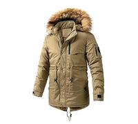 LAOSU Blouson Longue Homme Manches Longues Veste,Automne Hiver Cardigan Vert Homme,Blouson Jeans Homme,Blouson Capuche Fourrure Homme,Doudoune Matelassée,Chaud Manteau Cuir Homme