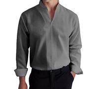 LAOSU Chemise De Plage Henley pour Hommes - Automne, Mariage, Soirée Chic, Bowling - Bonne Marque