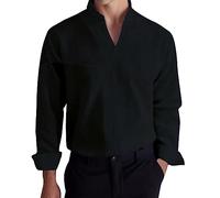 LAOSU Chemise Homme Manches Longues Classique - Extensible, Fashion, Bandana, De Lin, Oxford