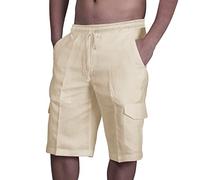 LAOSU Cuissard Running Homme Short 2 en 1 Homme Ensemble Short Homme Short Homme Court Short en Lin Homme Short Rose Homme Short Homme Tendance Short Beige Homme sous Short Foot Short Tennis Kaki M