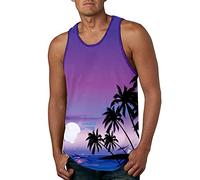 LAOSU Débardeur Gainant Homme Échancré Debardeur Capuche Basket Grande Taille Oversize Filet Veste sans Manche Sport Def, 08-violet, XL