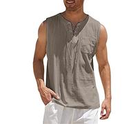 LAOSU Débardeur Homme Sport Quick Dry, Maille Filet, Sans Manche, T-Shirt Running Vintage, Rayé